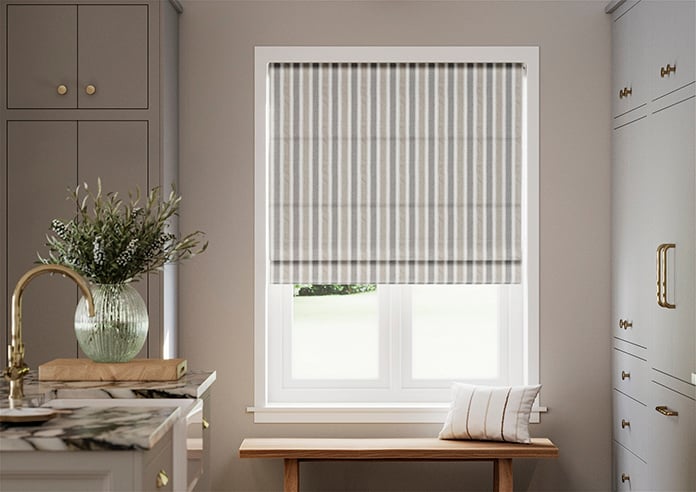 Port Laurent Stripe, Stonewash Grey - Roman Blind - Image 3